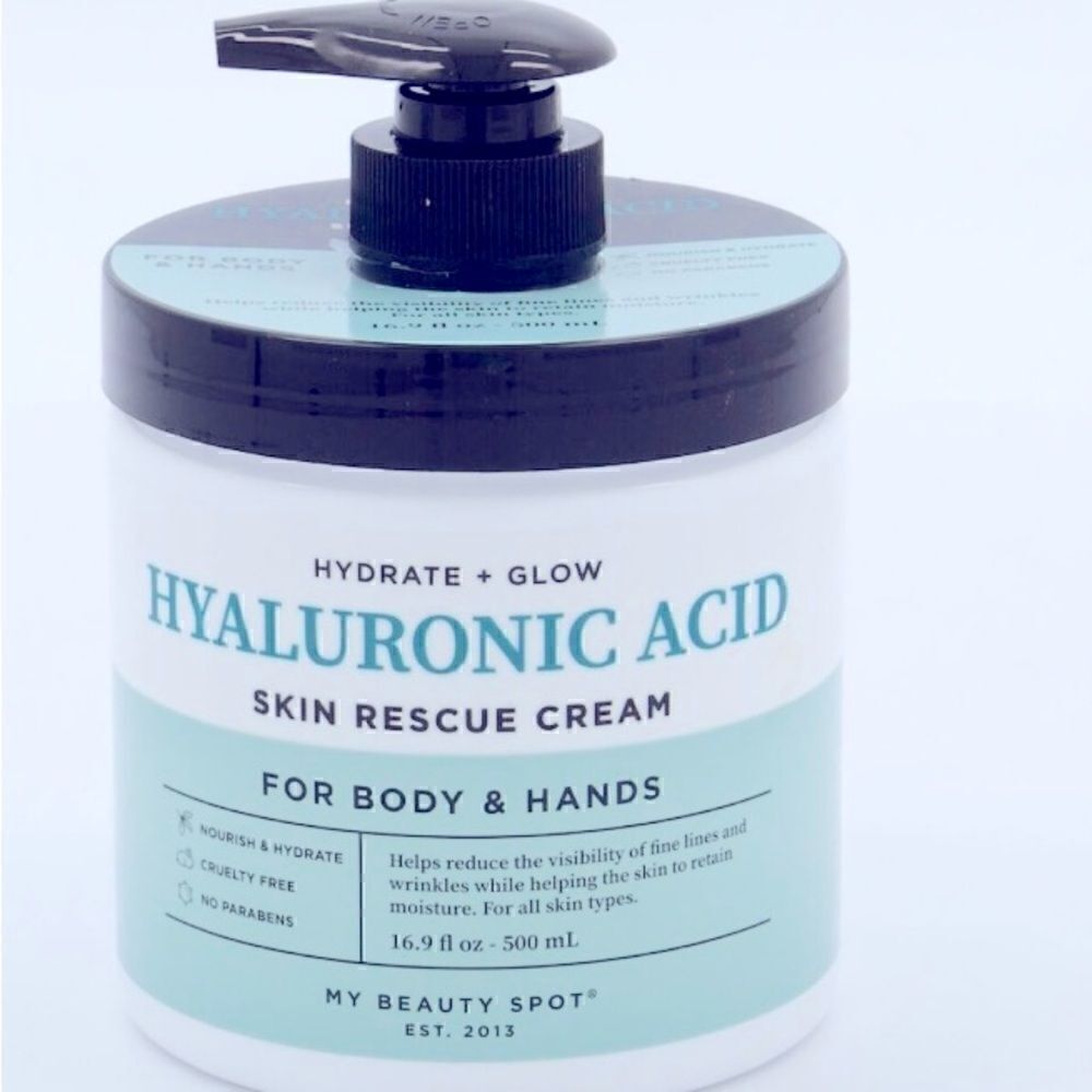 🛍️My Beauty Spot Hyaluronic Acid Skin Rescue Cream Hydrate + Glow 16.9FL OZ💥